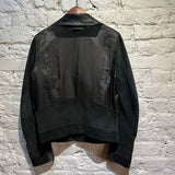 ACNE STUDIOS BLACK LEATHER/SUEDE BIKER JACKET