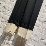 REJINA PYO BLACK/OFF WHITE TROUSERS