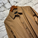 PRADA GOLD/GREY STRIPE SHIRT