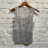 ARMANI JEANS EMBROIDERED MESH TOP