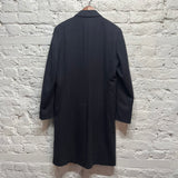 PAUL SMITH 
NAVY WOOL/CASHMERE DOUBLE BREASTED OVERCOAT