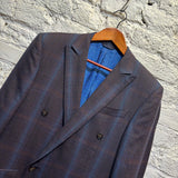 OZWALD BOATENG WINDOWPANE WOOL CHECK JACKET