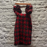 SIMONE ROCHA RED TARTAN DRESS