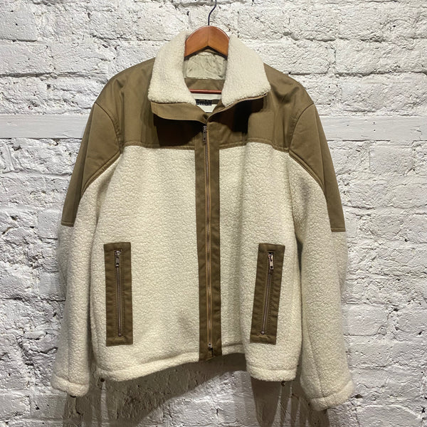 GmbH CREAM/BROWN WOOL FLEECE