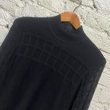 ALEXANDER MCQUEEN
BLACK RIB KNIT TURTLENECK TOP