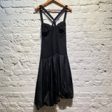 YOHJI YAMAMOTO Y’S BLACK WOOL/CUPRO DRESS
