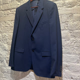LANVIN	NAVY BLUE 2 BUTTON SUIT ITA 52
