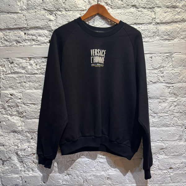 VERSACE 	L'HOMME BLACK JERSEY SWEATER