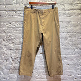 ALEXANDER MCQUEEN	GREEN / TAN DECONSTRUCTED RECONSTRUCTED TROUSERS