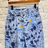 KENZO JEANS FLORAL PRINT WOMENS JEANS