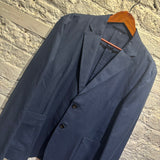 ACNE STUDIOS 	"NAVY BLUE ""BIARRITZ"" LINEN JACKET ITA 52