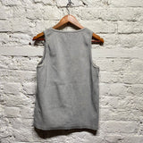 BOTTEGA VENETA GREY RIBBED VEST