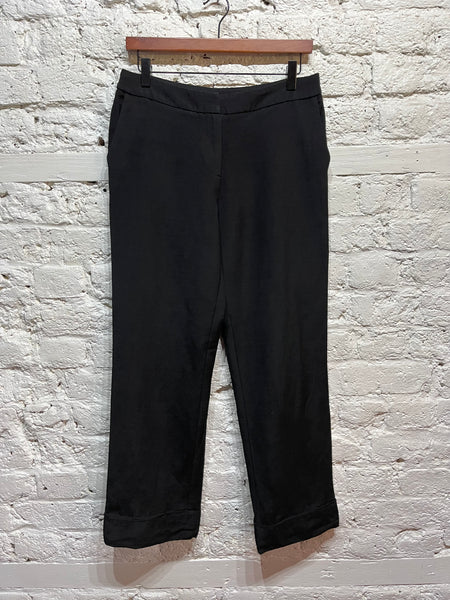 GIVENCHY 
BLACK WOOL CROP TROUSERS