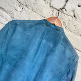 PAUL SMITH TEAL BLUE SUEDE JACKET