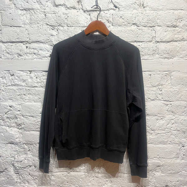 YMC 
CHARCOAL COTTON JERSEY SWEATER XS