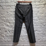 JUNYA WATANABE COMME DES GARÇONS BLACK/SILVER GRID JACQUARD TROUSERS AD 2009