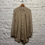 DRIES VAN NOTEN TAN SILK/COTTON SHIRT