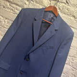 LANVIN	NAVY BLUE 2 BUTTON SUIT ITA 52