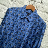 MARC JACOBS PEACOCK FEATHER PRINT SILK SHIRT