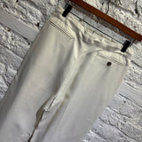 MAISON MARGIELA 	4 WHITE PLEAT FRONT TROUSERS