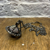 VIVIENNE WESTWOOD LARGE ORB GUNMETAL/RAINBOW CRYSTALS