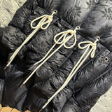 MONCLER X SIMONE ROCHA
EMBELLISHED BLACK DOWN COAT