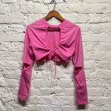 JACQUEMUS
HOT PINK COTTON CROPPED TOP