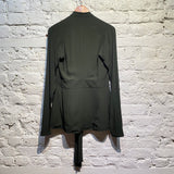 MARNI DARK GREEN WRAP JACKET