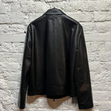 CALVIN KLEIN 
BLACK NAPPA LEATHER JACKET