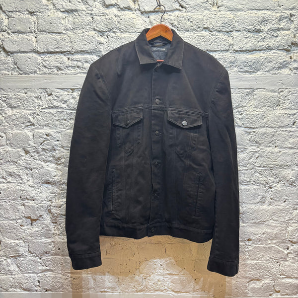 BALENCIAGA BLACK OVERSIZE DENIM JACKET