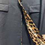 COMME DES GARÇONS HOMME PLUS BLACK/LEOPARD COAT