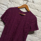 BURBERRY BURGUNDY LACE DRESS