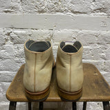 PAUL SMITH 
HANDCRAFTED BEIGE LEATHER ANKLE BOOTS