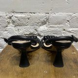 NICHOLAS KIRKWOOD BLACK OPEN TOE HEELED SANDALS