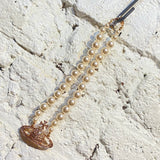 VIVIENNE WESTWOOD ONE ROW BAS PEARL PINK GOLD CHOKER NECKLACE