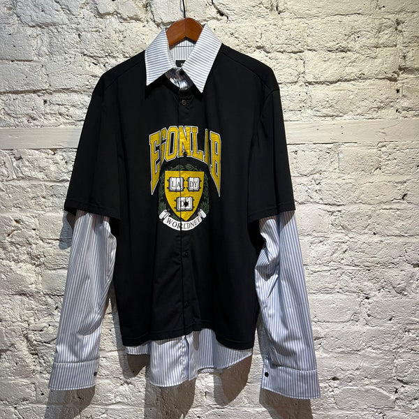 EGONLAB PRINTED T-SHIRT STRIPE SHIRT