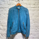 PAUL SMITH TEAL BLUE SUEDE JACKET