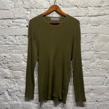 COMME DES GARÇONS HOMME AD1996 ARMY GREEN SILK/COTTON KNIT