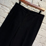 ARMANI COLLEZIONI BLACK STITCHED CREASE TROUSERS