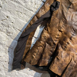 RICK OWENS 
DISTRESSED LEATHER JACKET