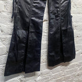 SUPER YAYA
BLACK LACE UP SPLIT FLARED TROUSERS