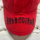 BALENCIAGA 
RED ADJUSTABLE CAP