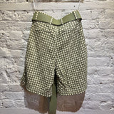 AMIRI	WOVEN LEATHER SHORTS BELTED
