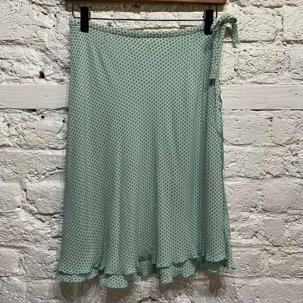EMANUEL UNGARO
VINTAGE U COLLECTION 
POLKA DOT VISCOSE/SILK SKIRT