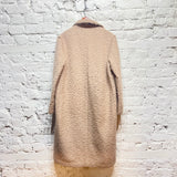 HELMUT LANG NUDE TEXTURED ALPACA COAT