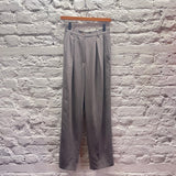 GIORGIO ARMANI
PALE GREY WOOL ACETATE PLEAT FRONT TROUSERS