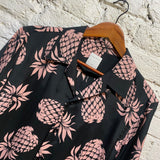 SANDRO 
BLACK/PINK PRINT VISCOSE SHIRT