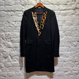 COMME DES GARÇONS HOMME PLUS BLACK/LEOPARD COAT