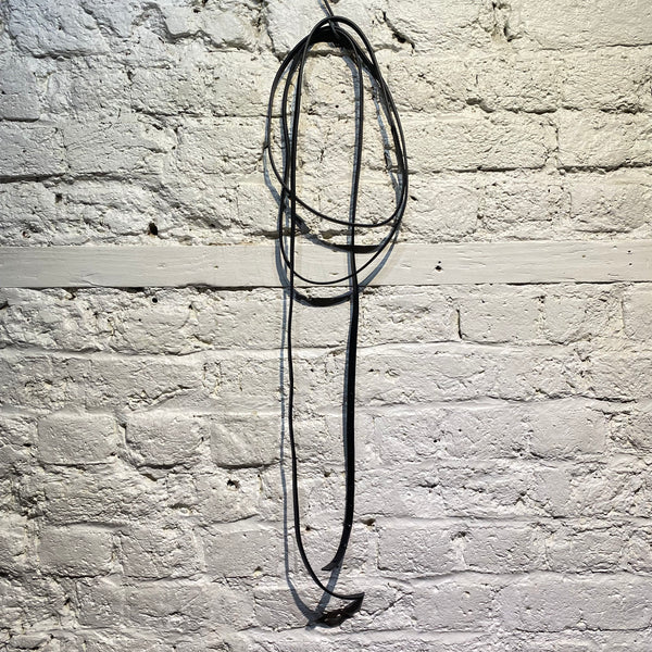 ISABEL BENENATO BLACK THIN EXTENDED BELT