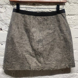 SANDRO
GREY LAMBSKIN SKIRT